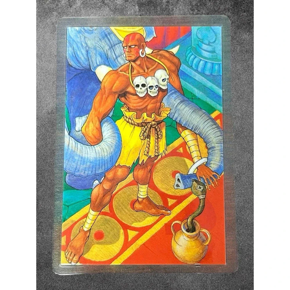 Vintage 1991 Dhalsim Street Fighter II Movic Character Profile Card Rare Capcom